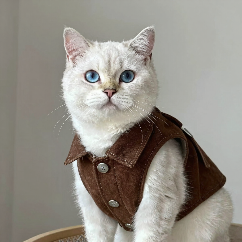 Dos perros Bichón Frisé blancos y esponjosos, con lindas chaquetas azules y rosas para mascotas, de 