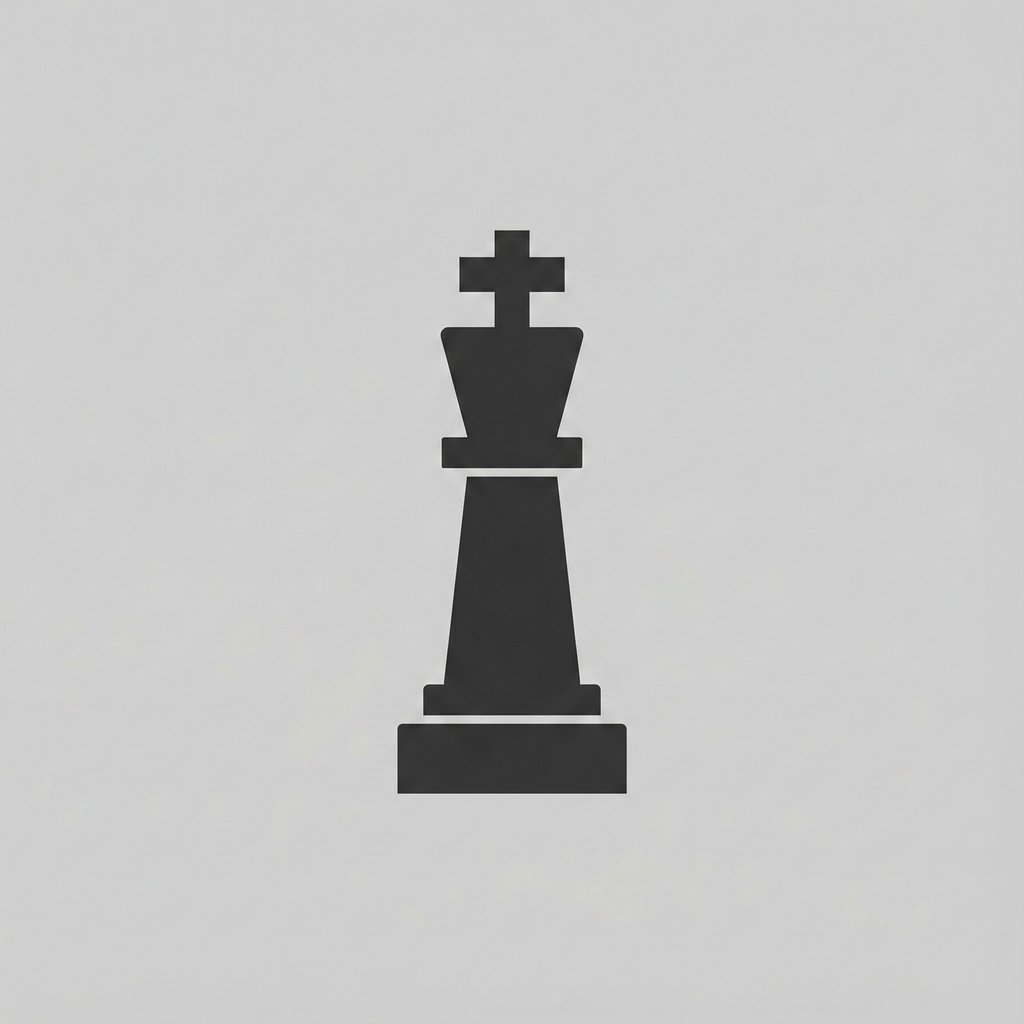a powerful king piece of chess with a crown on top of it