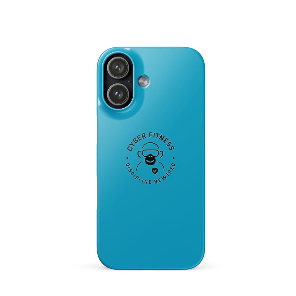 a blue case with a monkey on it