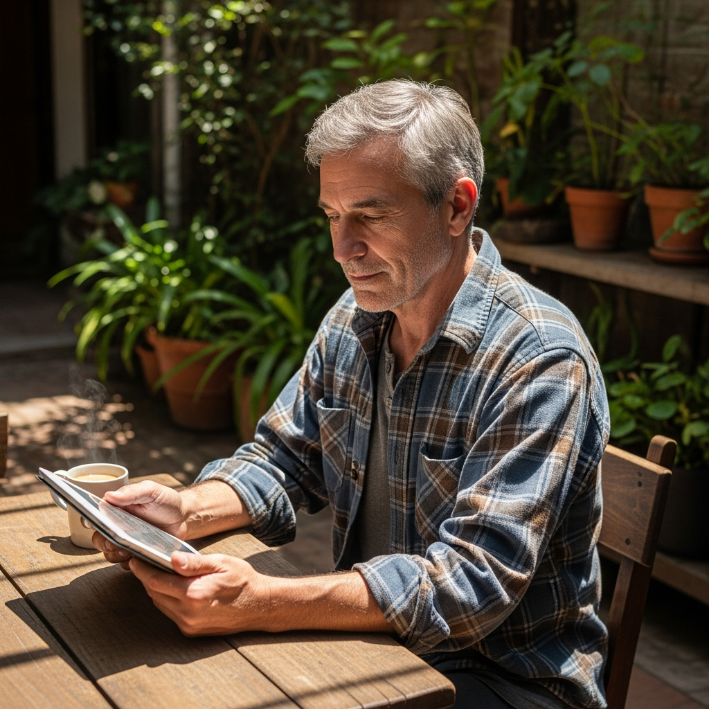 Adulto realizando una cursada online desde en la UTN Avellaneda