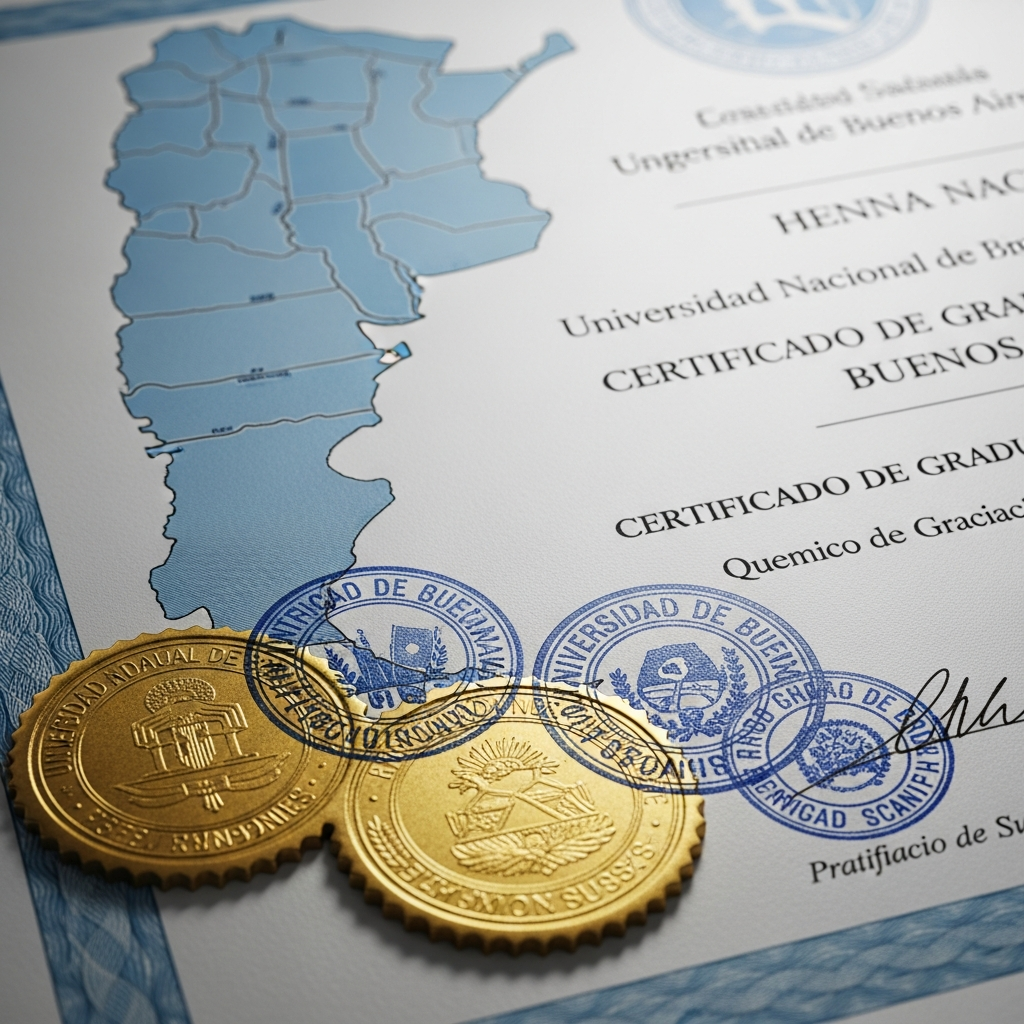 Certificación académica con validez nacional respaldada por documentación oficial y sellos instituci