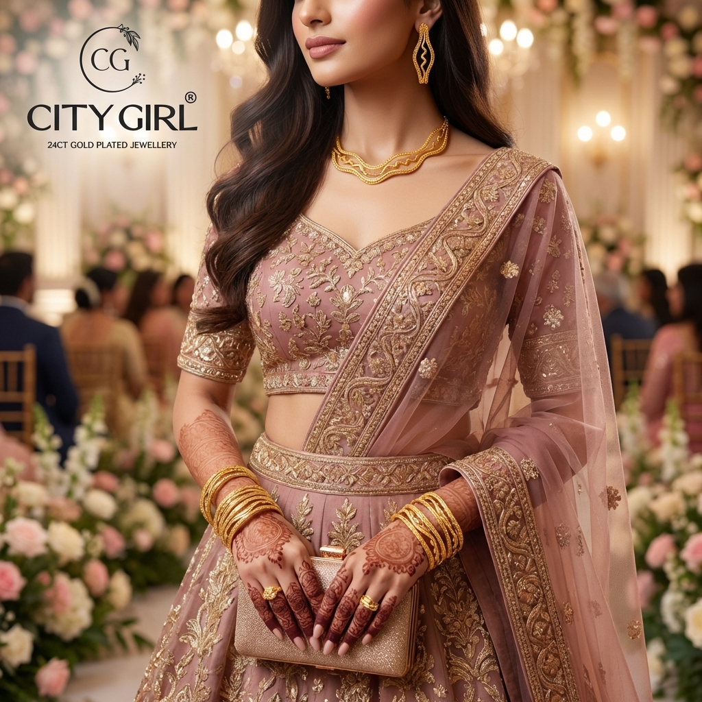 goldcoveringbangles.com - City Girl Jewellery - Party Wear Kangans - 18K Gold Plated Bangles