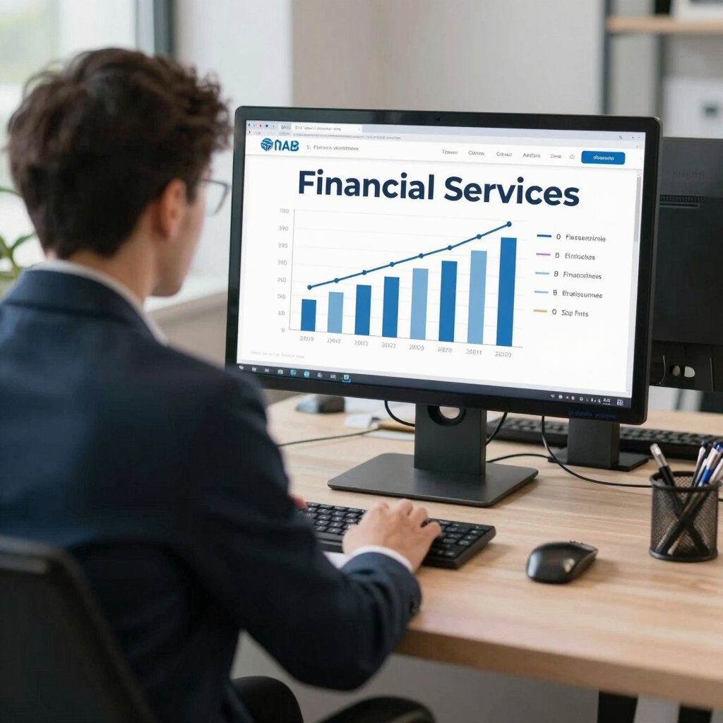 A friendly immigration officer assisting a client with visa paperwork in a bright, welcoming environment.