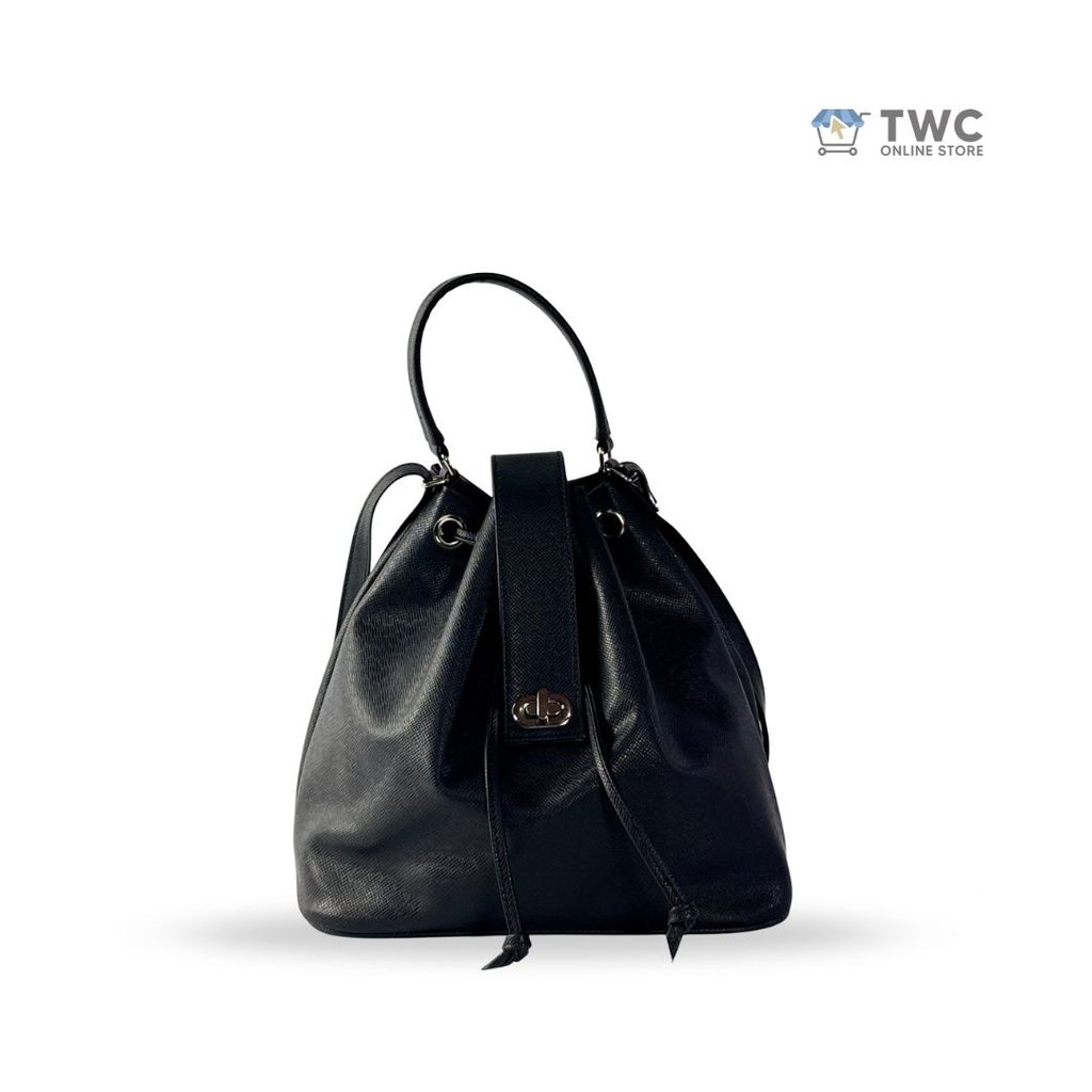 Cara Bucket Bag Ladies Leather Bag Black