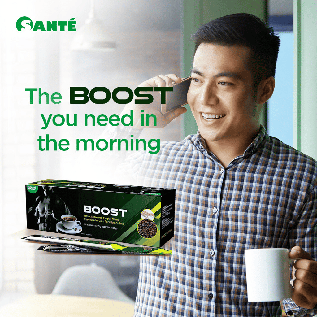 Sante Organic Barley, Tongkat Ali, Healthy Coffee