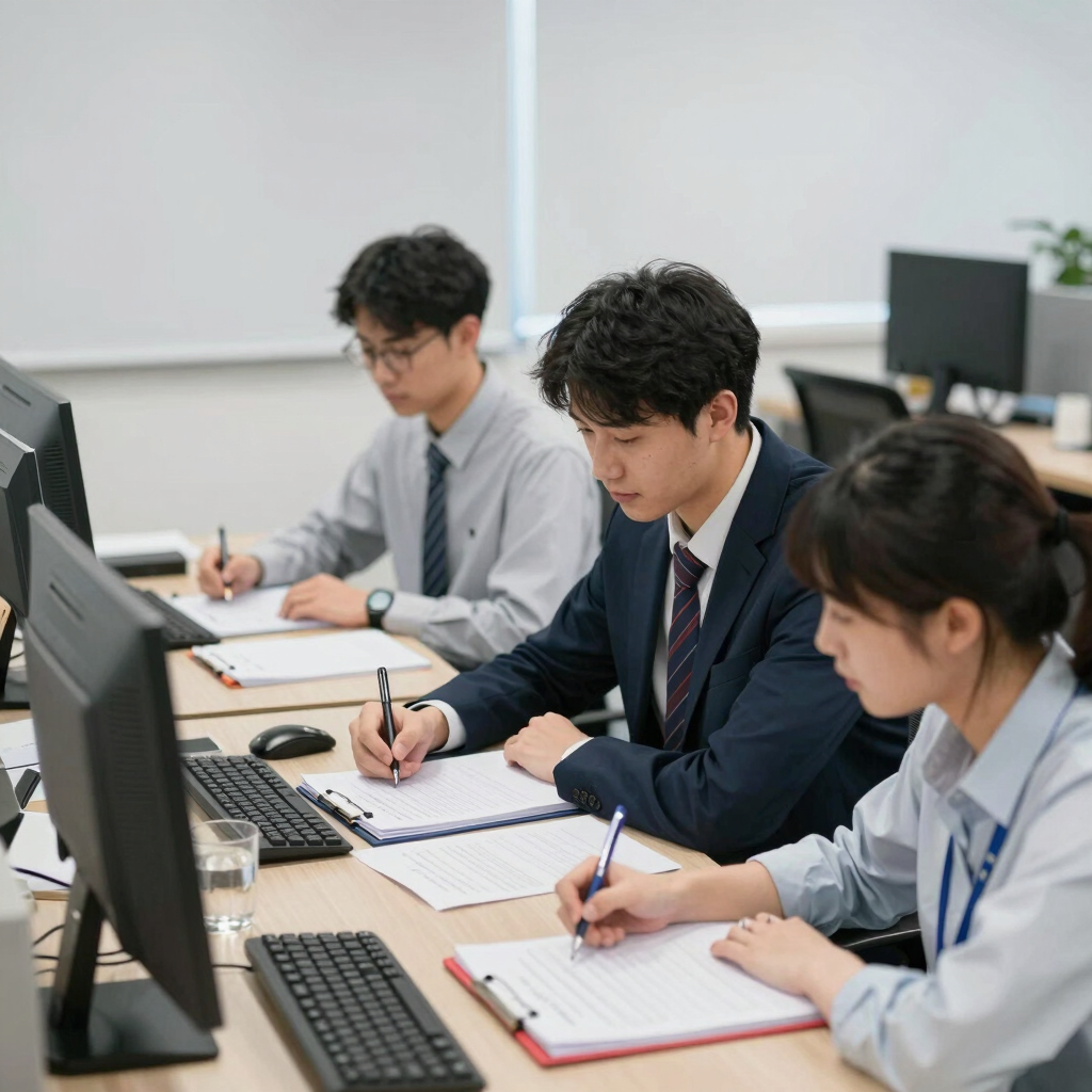 a man riding a skateboard down a street next to tall buildings