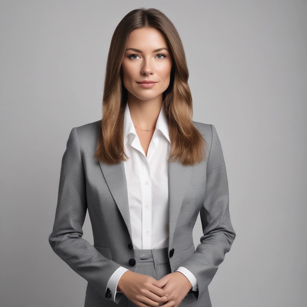 A bespoke artistic portrait blending classic and contemporary aesthetics for personal branding.