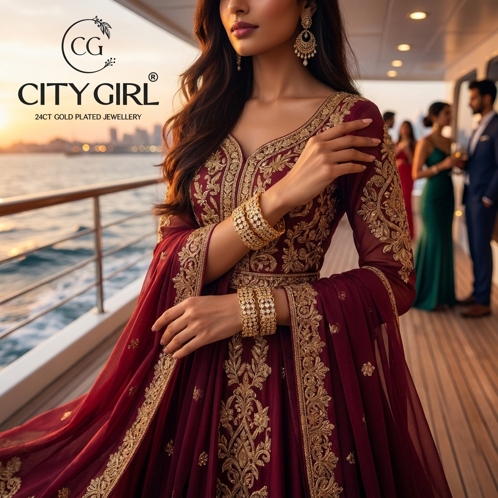 gold covering bangles - City Girl Jewellery - daily party wear gold bangles with AD Stones