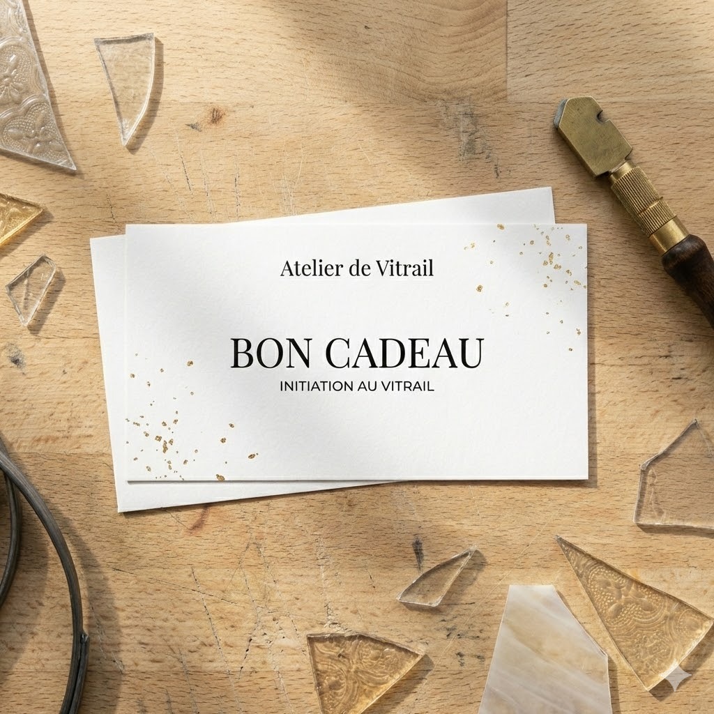 Bon cadeau stage de vitrail à Paris — initiation au vitrail au plomb chez Édith Théret
