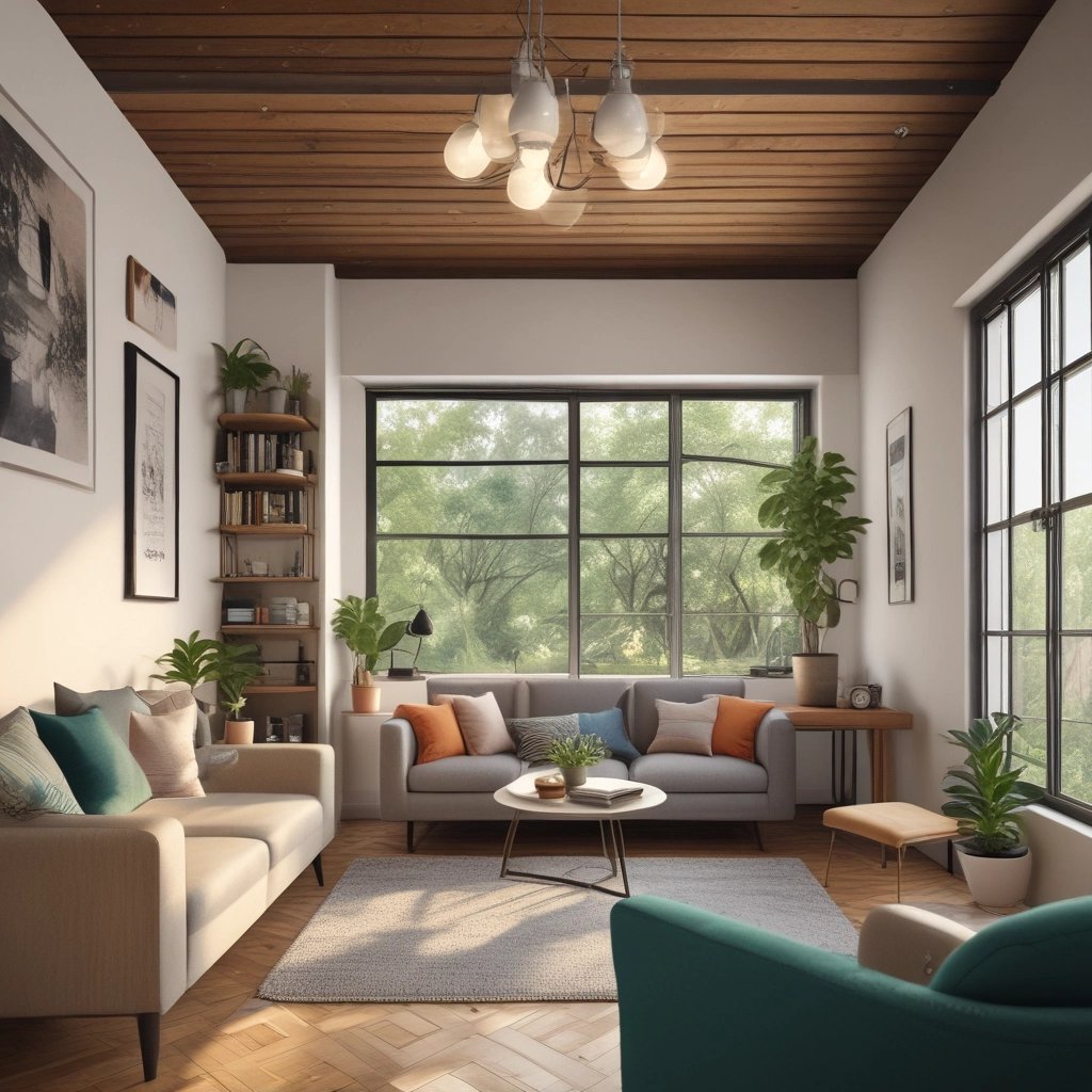 salon très lumineux et spacieux idéal pour la location 