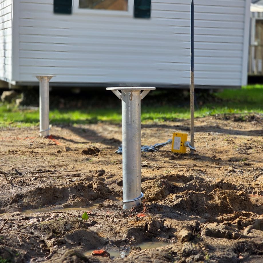 Fondation légère en acier pour mobilhome et studio