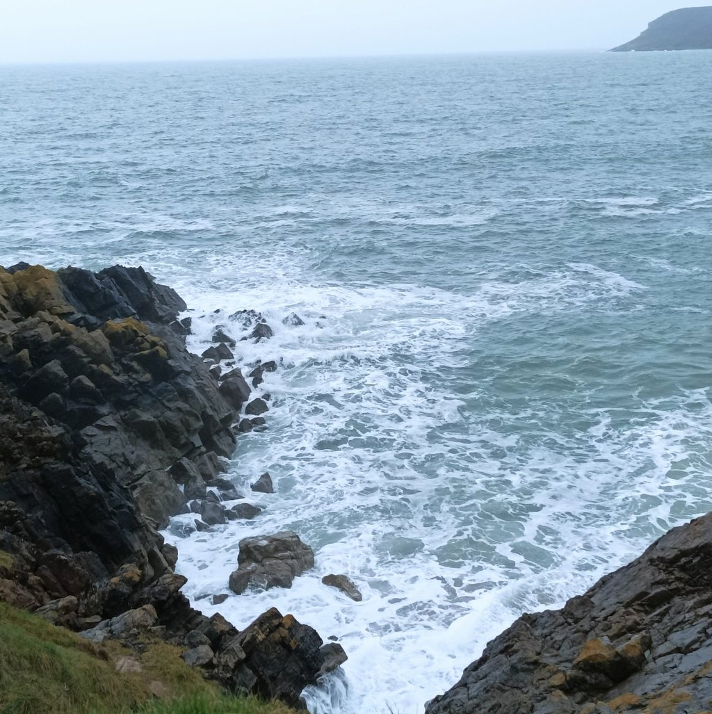 the surging sea