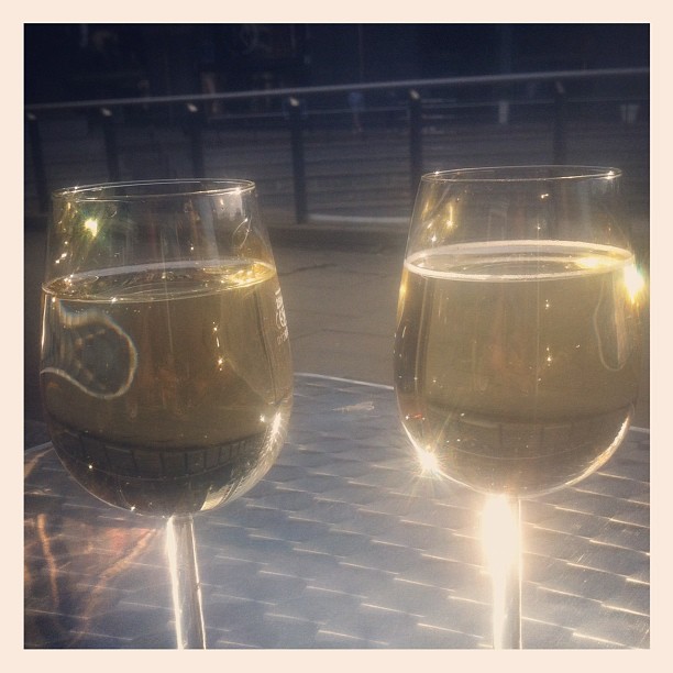 Two glasses of white wine