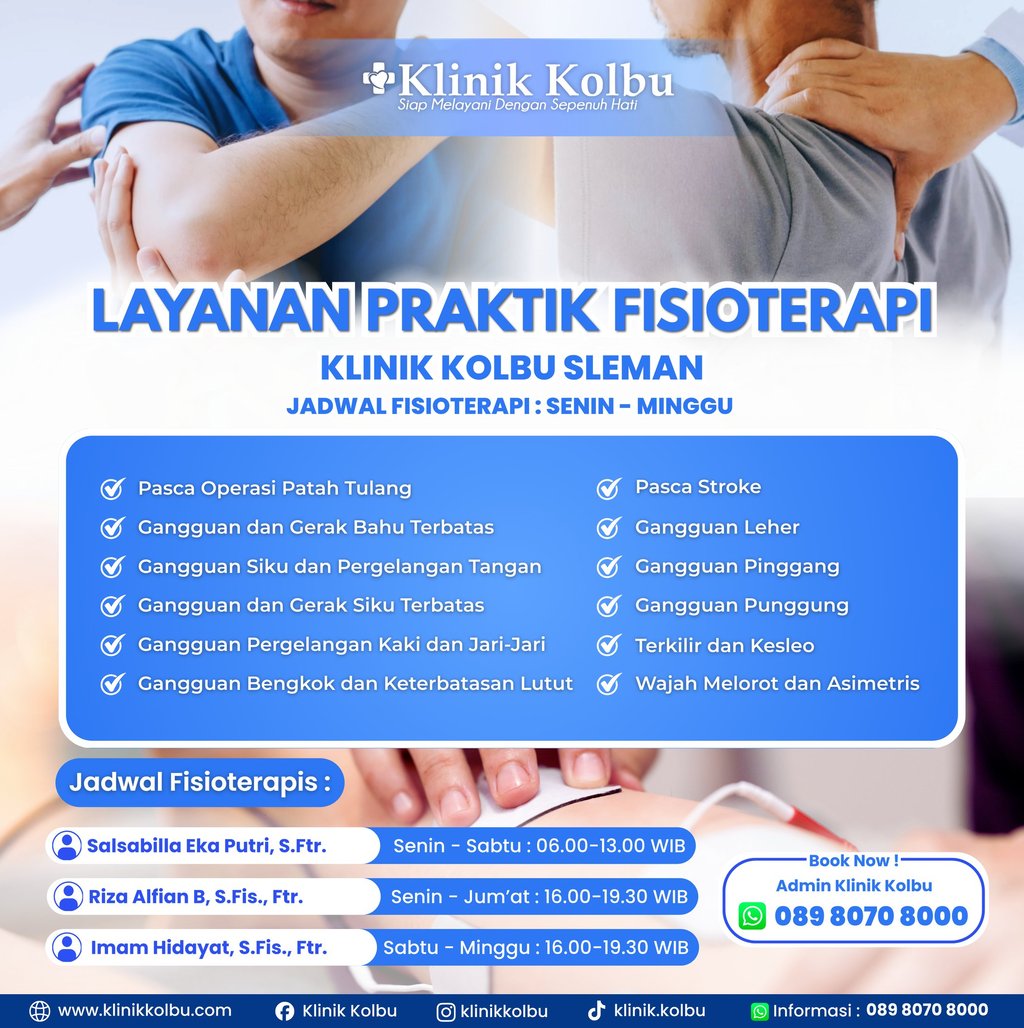 jadwal fisioterapi klinik kolbu fisio terapi sleman