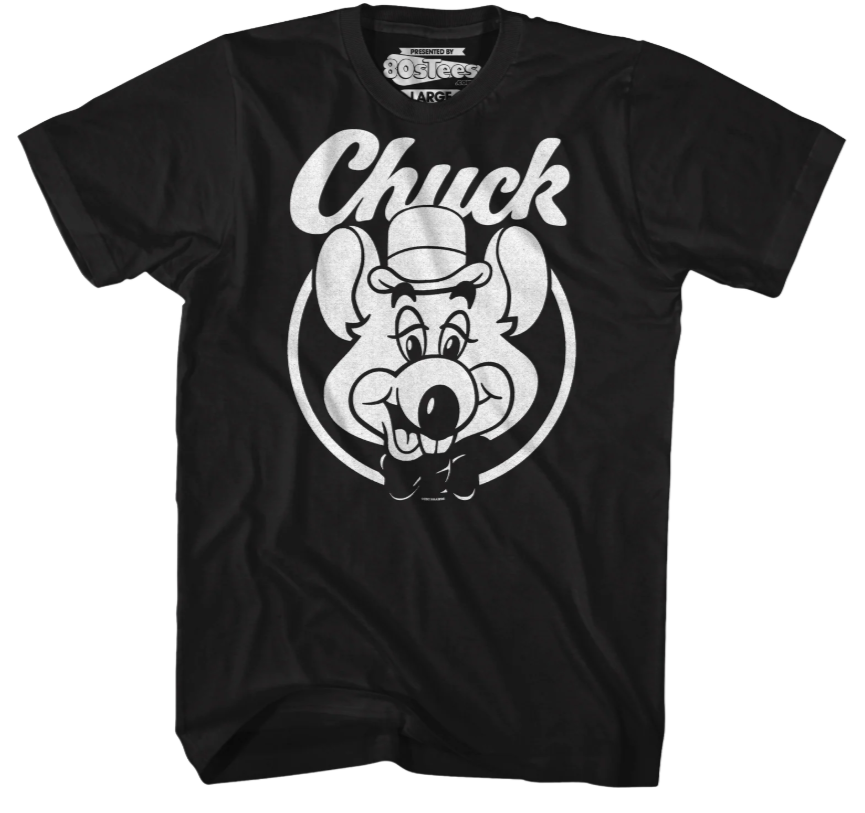 Black & White Circle Chuck E. Cheese T-Shirt