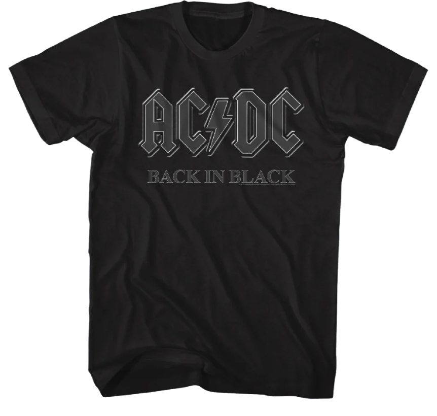 Back In Black Classic Logo ACDC T-Shirt