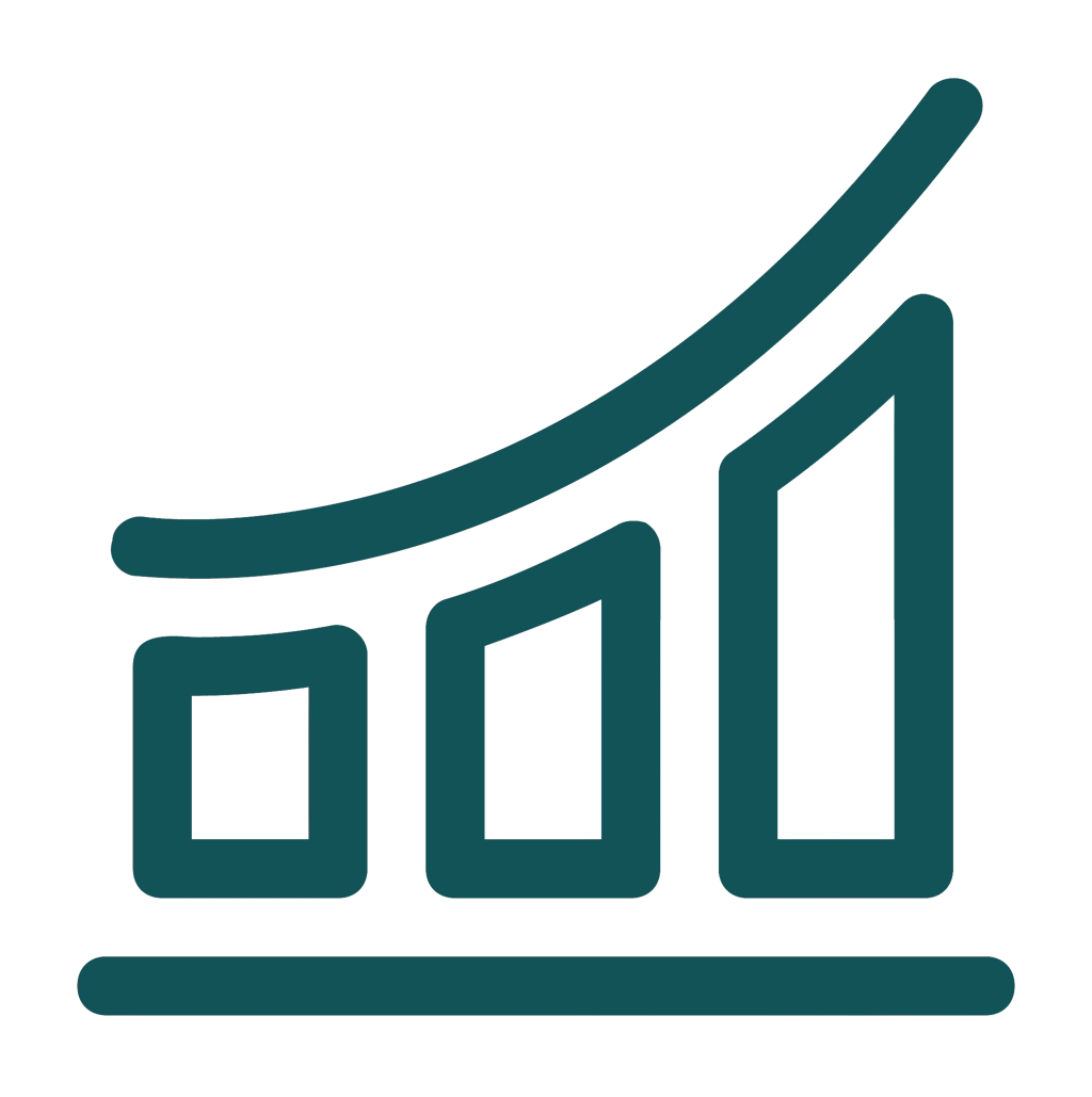 Teal bar graph image showing daily dscr loan interest rate movements on a white background. 