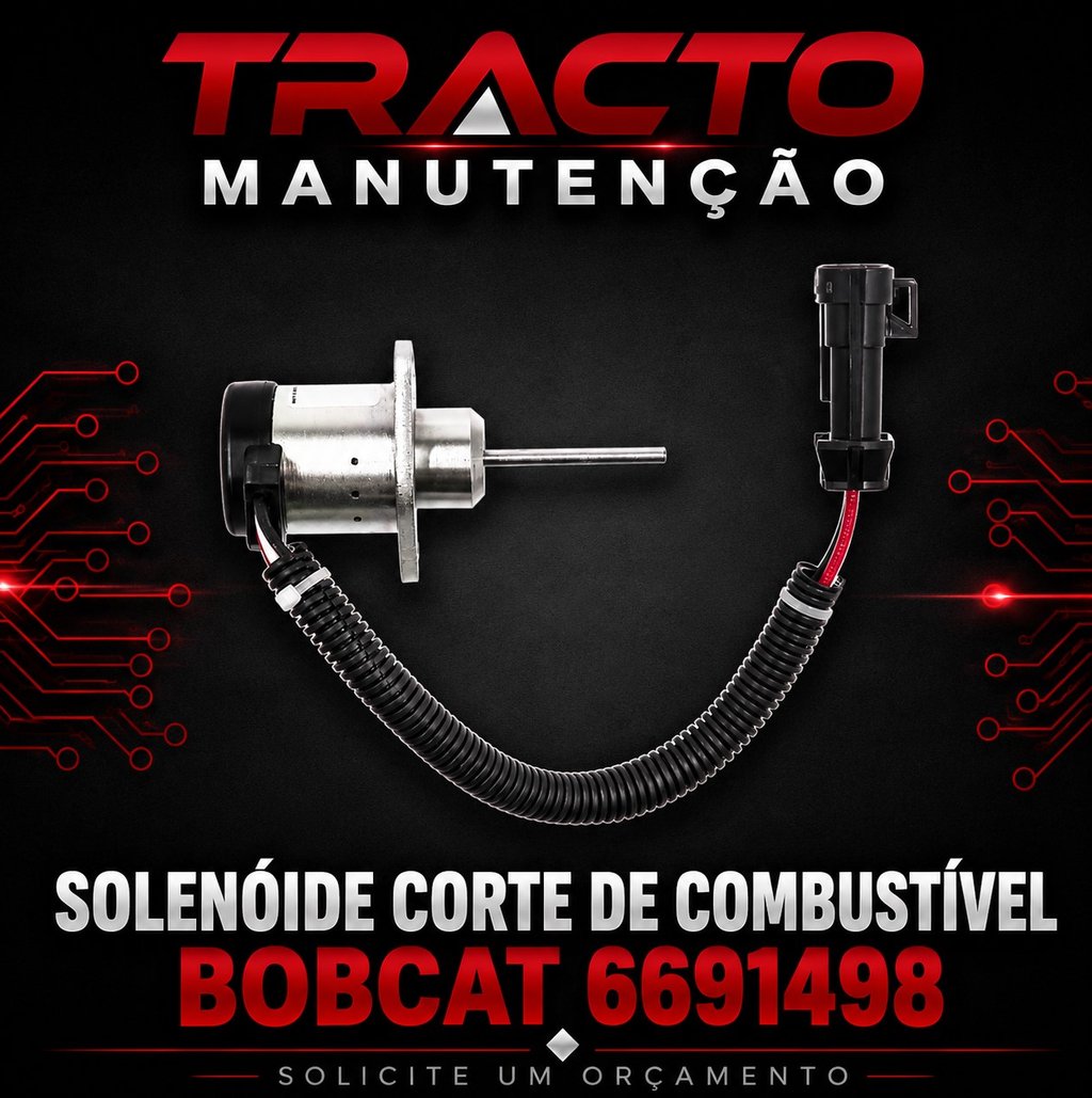 6691498 - Solenóide de Corte de Combustível Bobcat