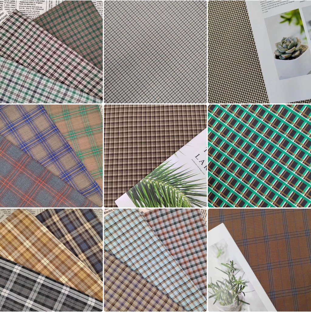 poly cotton woven fabric swatch