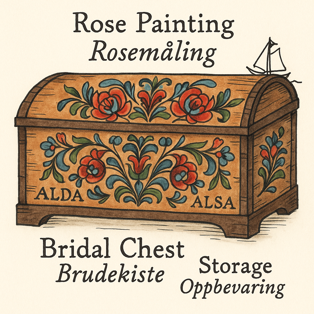 a box of roses and a sailboat in the background