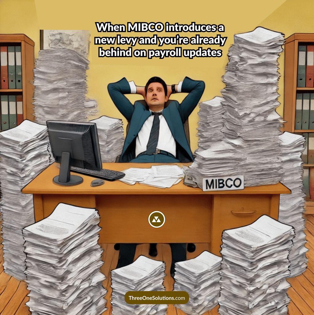 When MIBCO introduces a new levy and you’re already behind on payroll updates