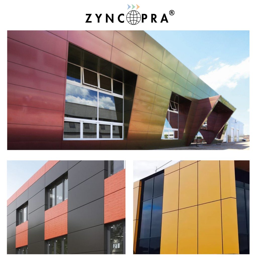 aluminyum kompozit panel modern cephe tasarımı.