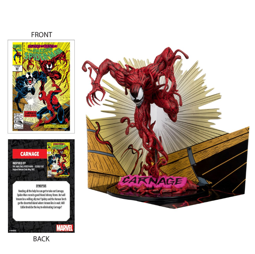 Marvel Wave 4 Carnage The Amazing Spider-Man #362 1:10 Scale Posed Figure with Scene