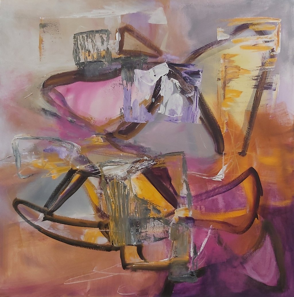 BEE AND BUTTERFLY panting by Paulette Melanson