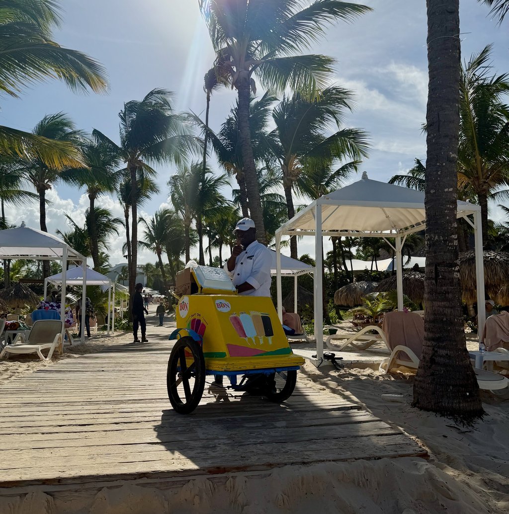 Bahia Principe Ambar Ice Cream on beach Punta Cana