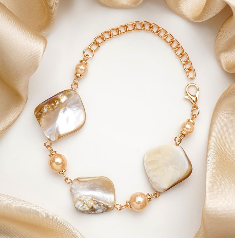 The Ocean Wonder- Golden Embellished Bracelet