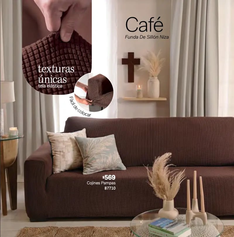 Funda de sillon modelo Niza Café de la marca Vianney