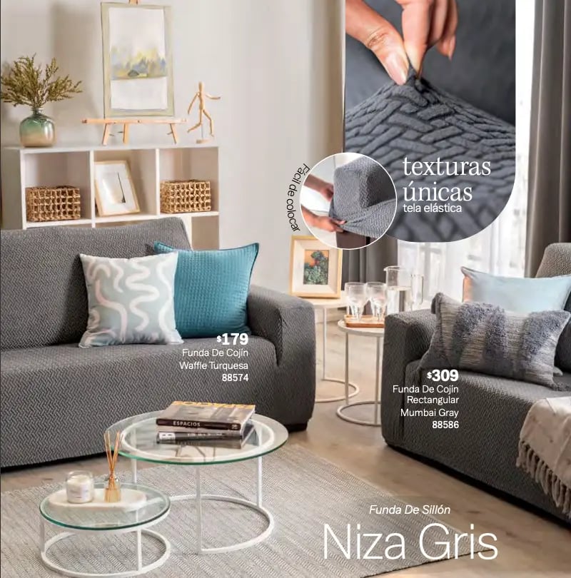 Funda de sillon modelo Niza Gris de la marca Vianney