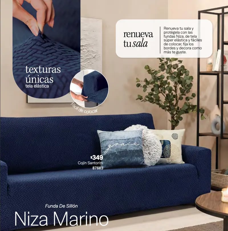 Funda de sillon modelo Niza Marino de la marca Vianney