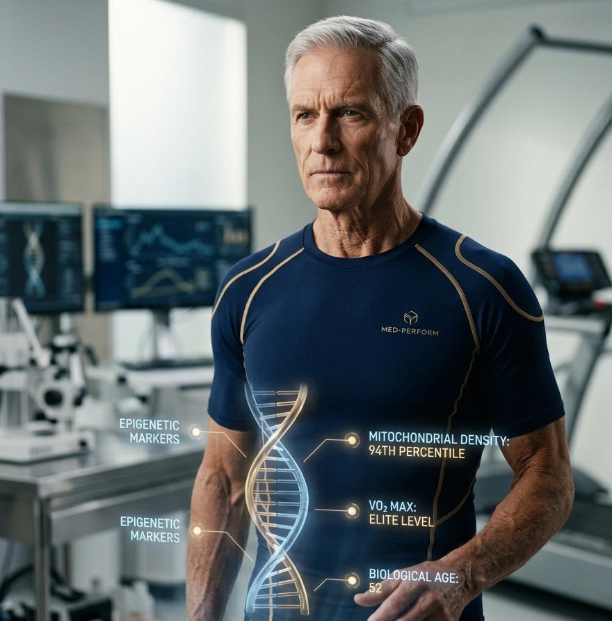 Elder man in a advanced gym