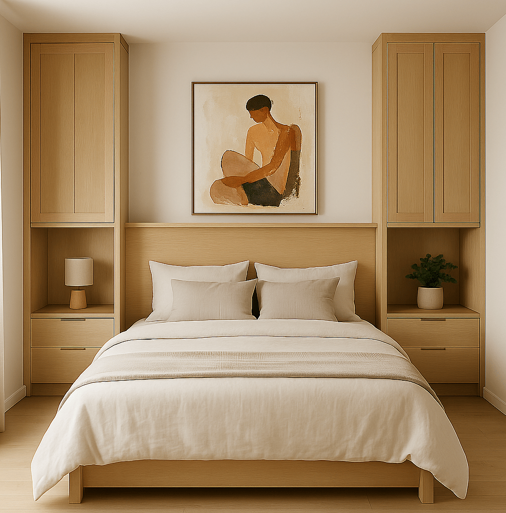 Chambre parentale : Élégance et rangements sur mesure