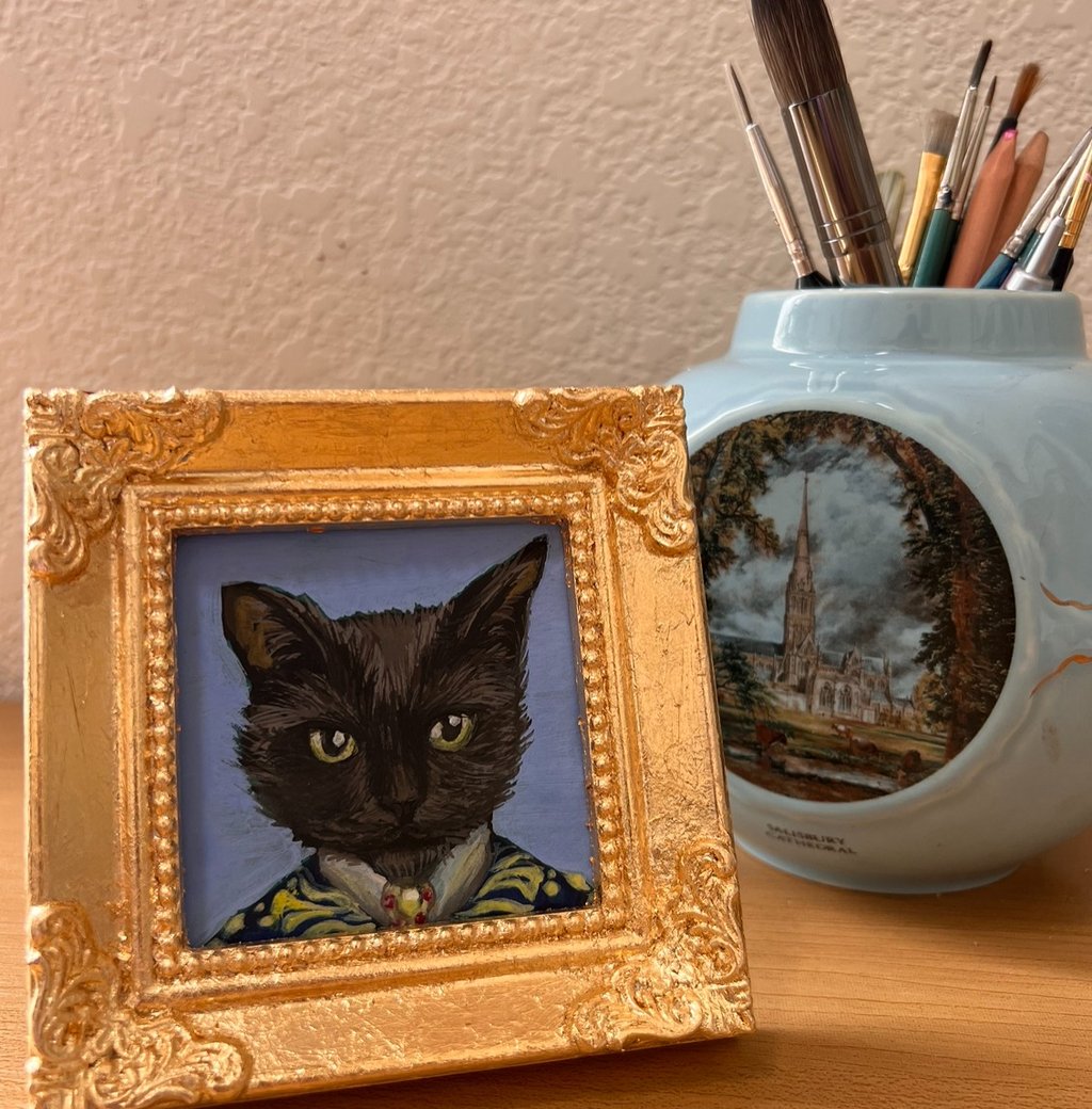 Pet portrait painting by Nominsstudio.com