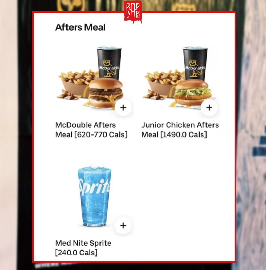 Combo The Afters Meal de Drake no McDonald’s Canadá