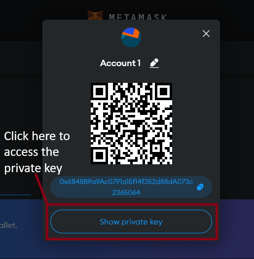 metamask access the private key
