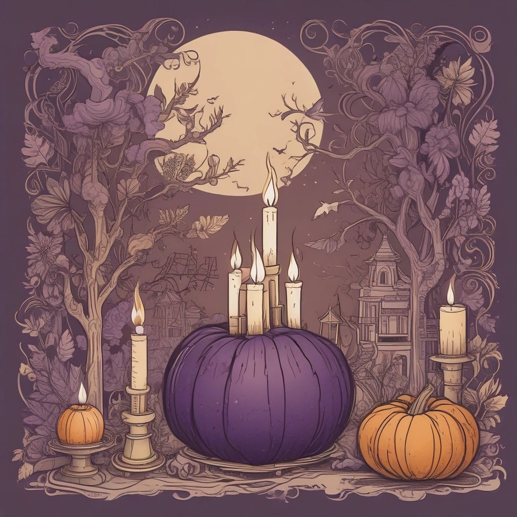 a pumpkin with a face carved into it sitting on a table