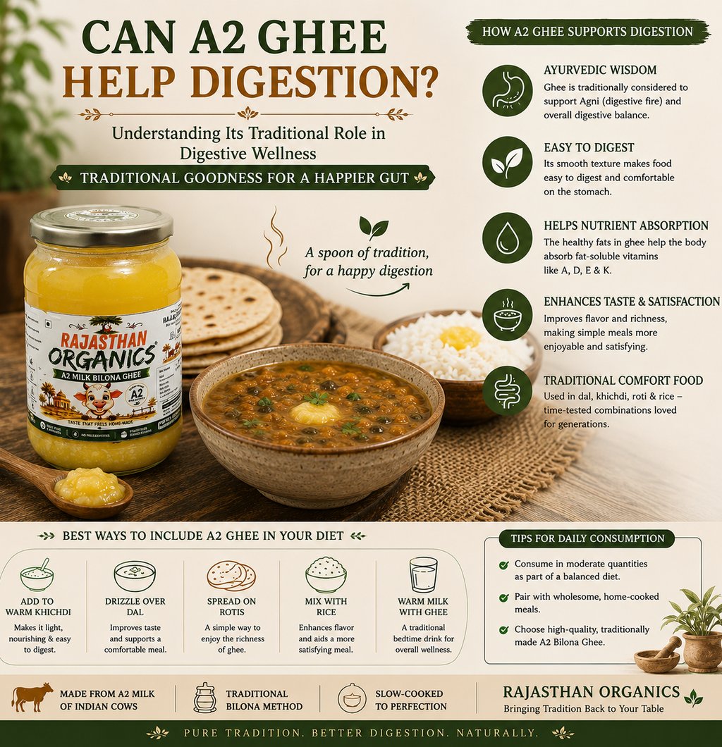 A2 Bilona Ghee with Traditional Indian Digestive-Friendly Meal