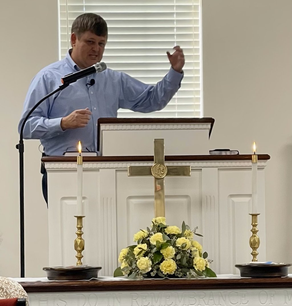 Pastor Wesley preaching the Word.