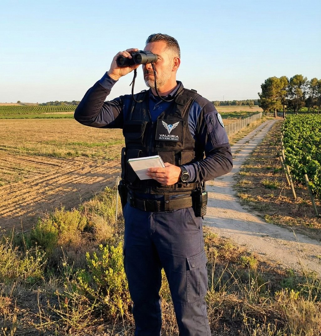 Guarda Rural titulado de servicio en finca agrícola y coto de caza