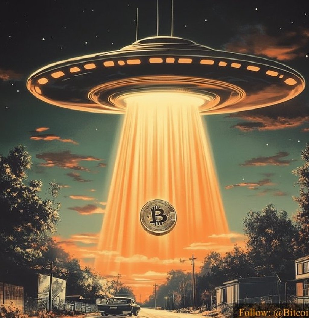 a poster of a flying saucer with a large alien - like object in the