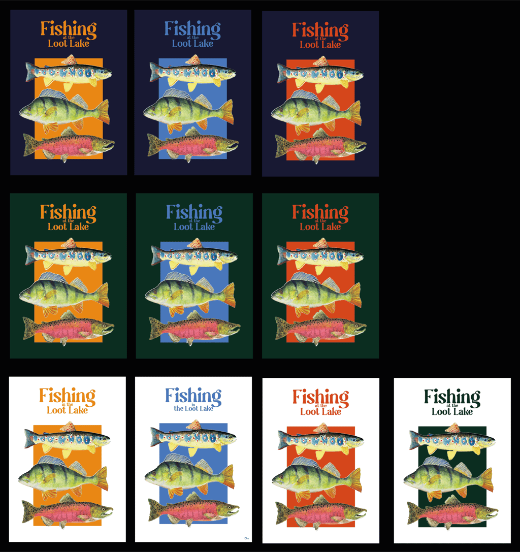 Recherches colorimétriques Poster Fishing