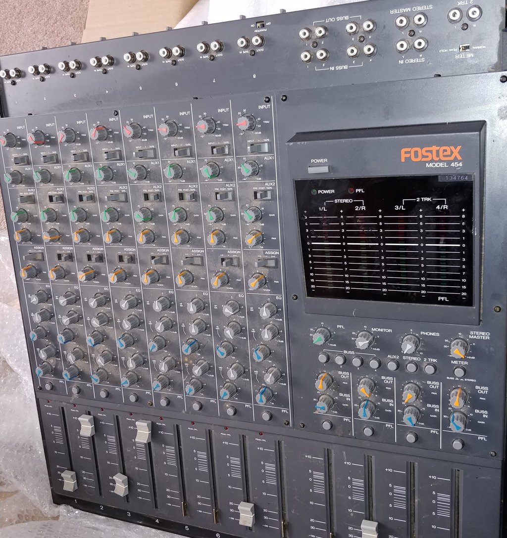 Fostex mixer sliders being repaired