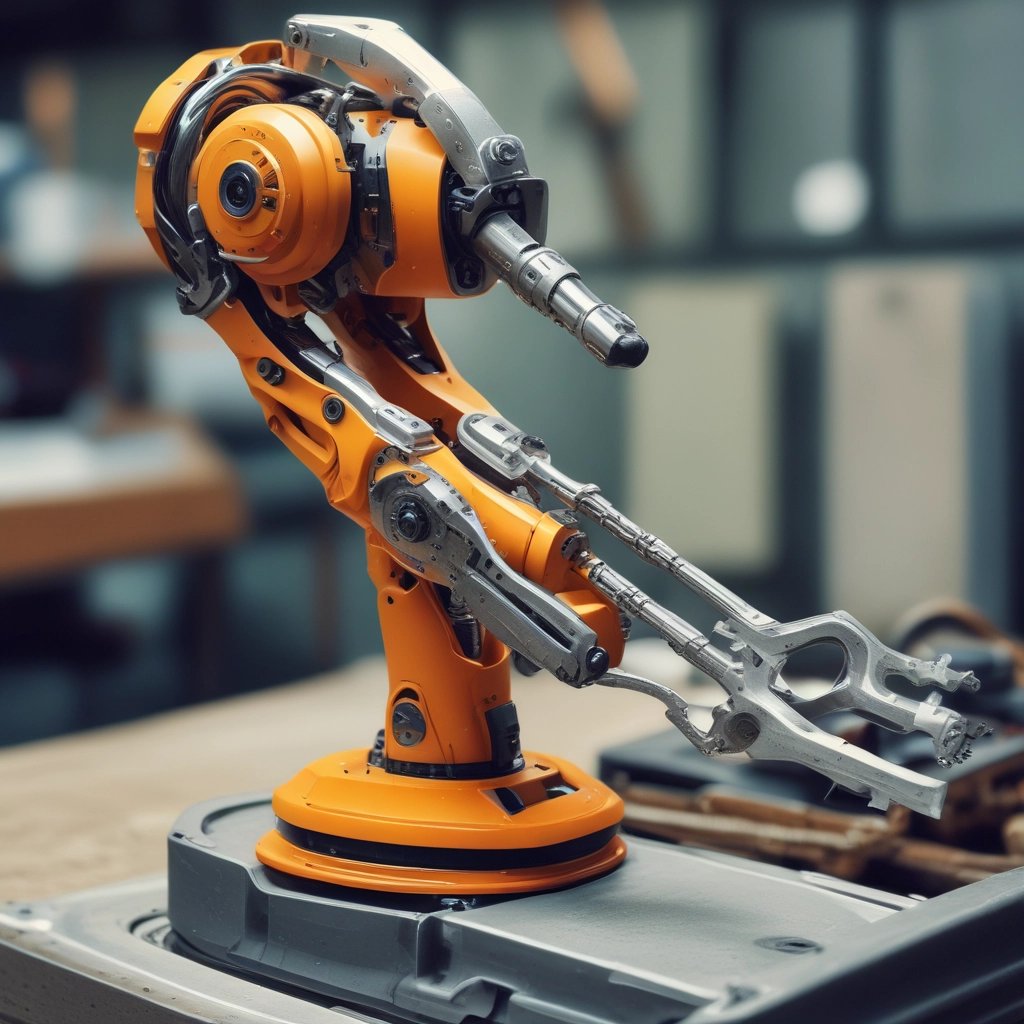 A sleek, modern workspace with multiple screens displaying industry 4.0 data and automation controls.