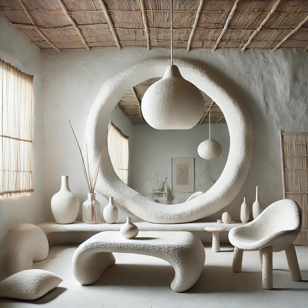 wabi sabi paper mache interior design