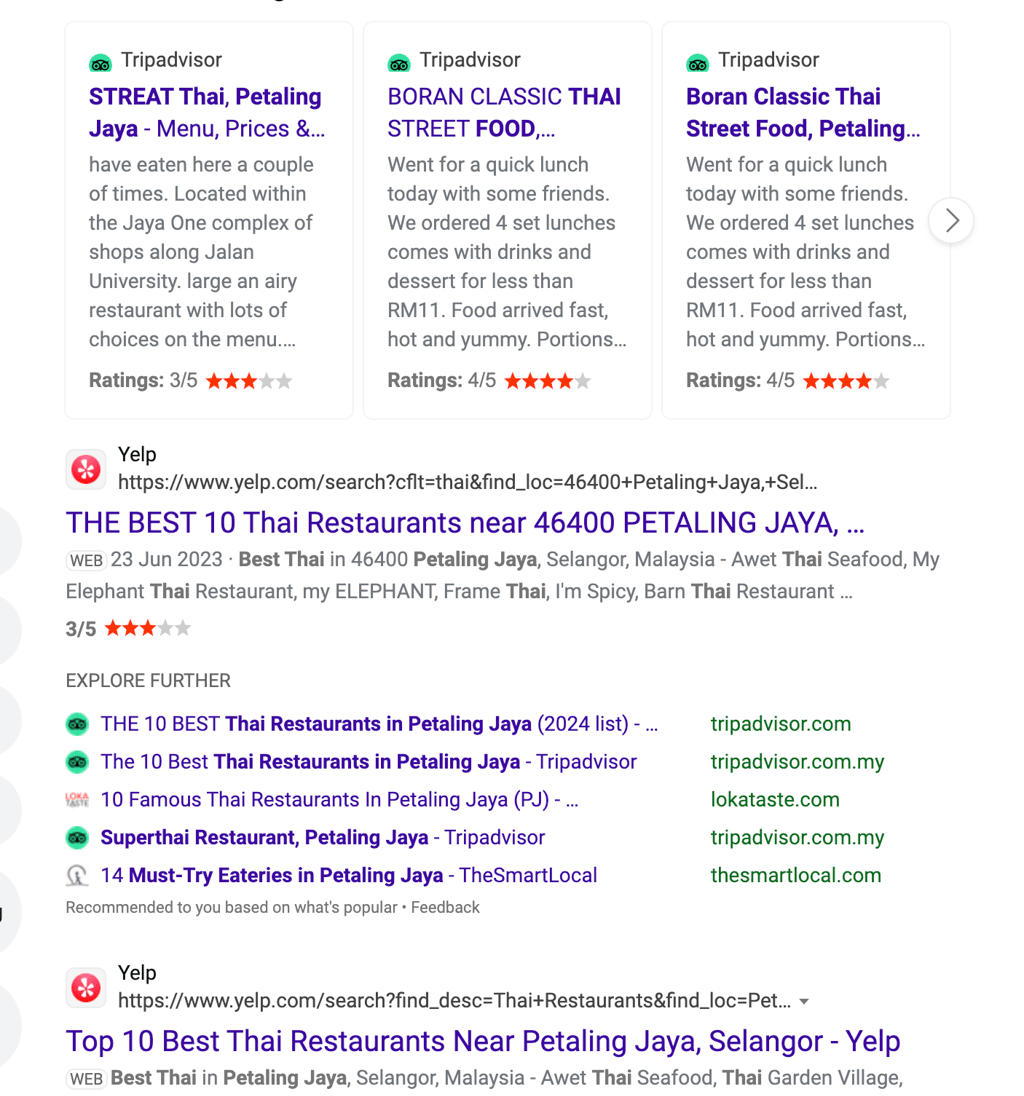 local SEO for restaurant