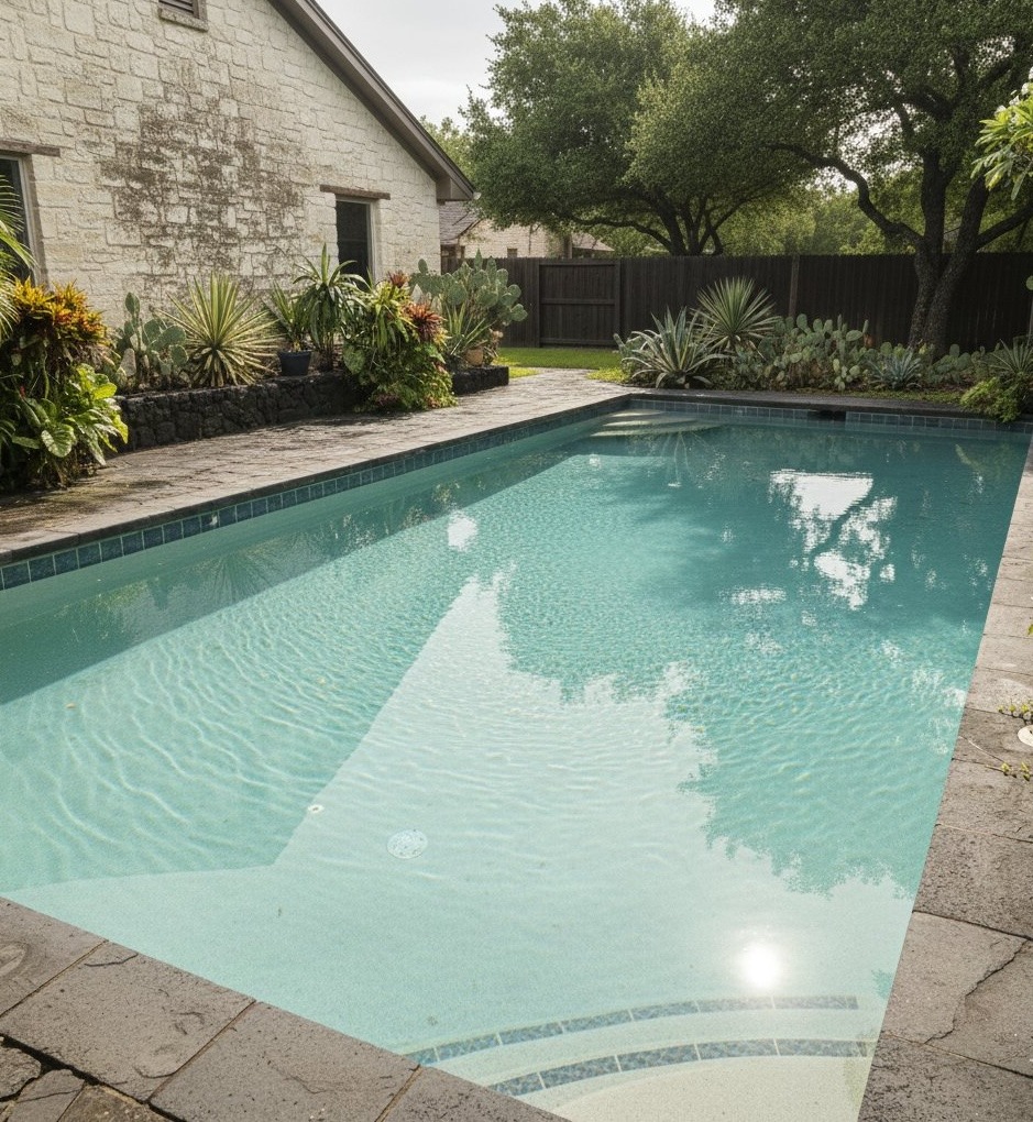 Scheduled pool inspection before selling a home in Round Rock, Texas