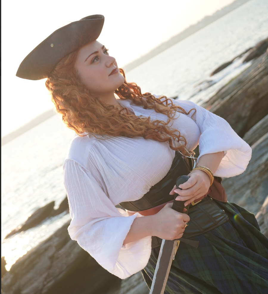 A pirate on the beach